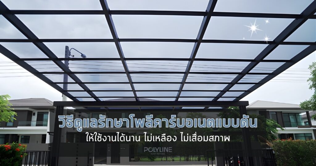 ดูแลรักษาโพลีคาร์บอเนตแบบตันอย่างถูกวิธี ยืดอายุการใช้งานหลังคา