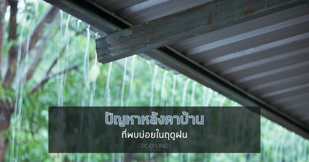 ปัญหาหลังคาบ้านที่พบบ่อยในฤดูฝน