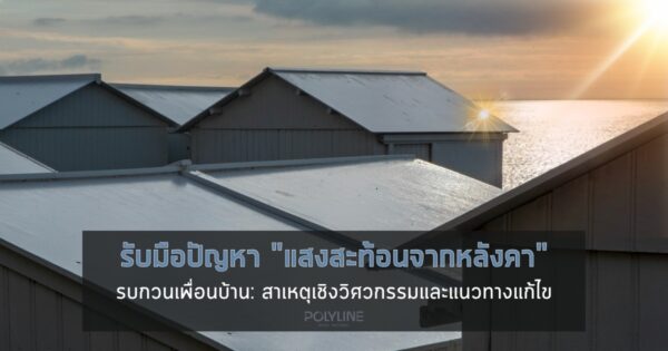 แสงสะท้อนจากหลังคา