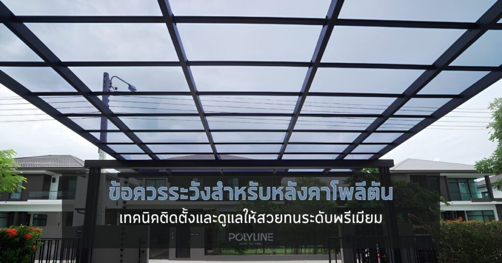 ข้อควรระวังสำหรับหลังคาโพลีตัน