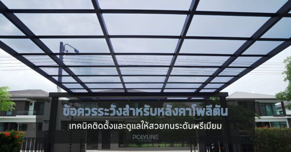 ข้อควรระวังสำหรับหลังคาโพลีตัน